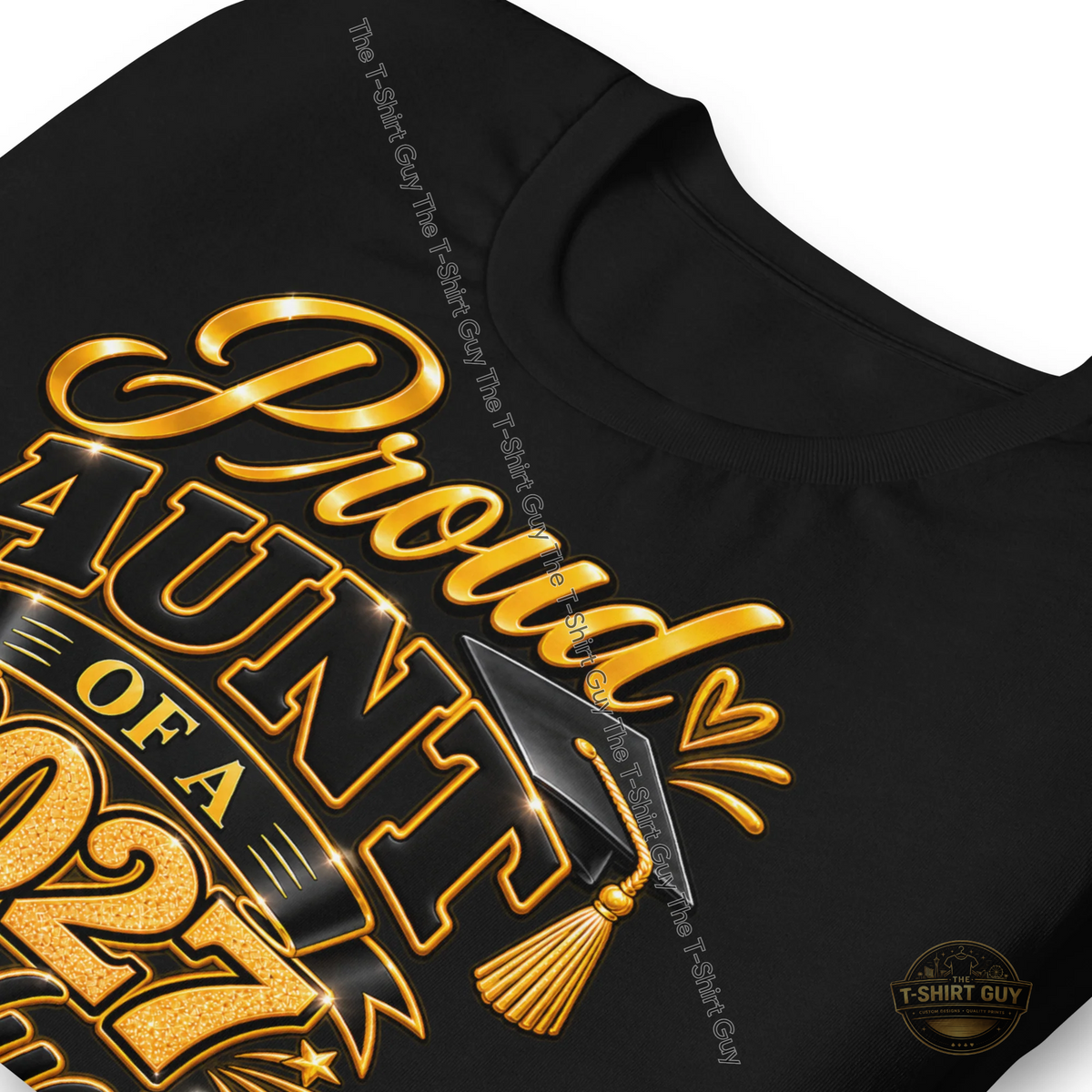 Watermarked - Proud Aunt of a 2027 Graduate Unisex t-shirt
