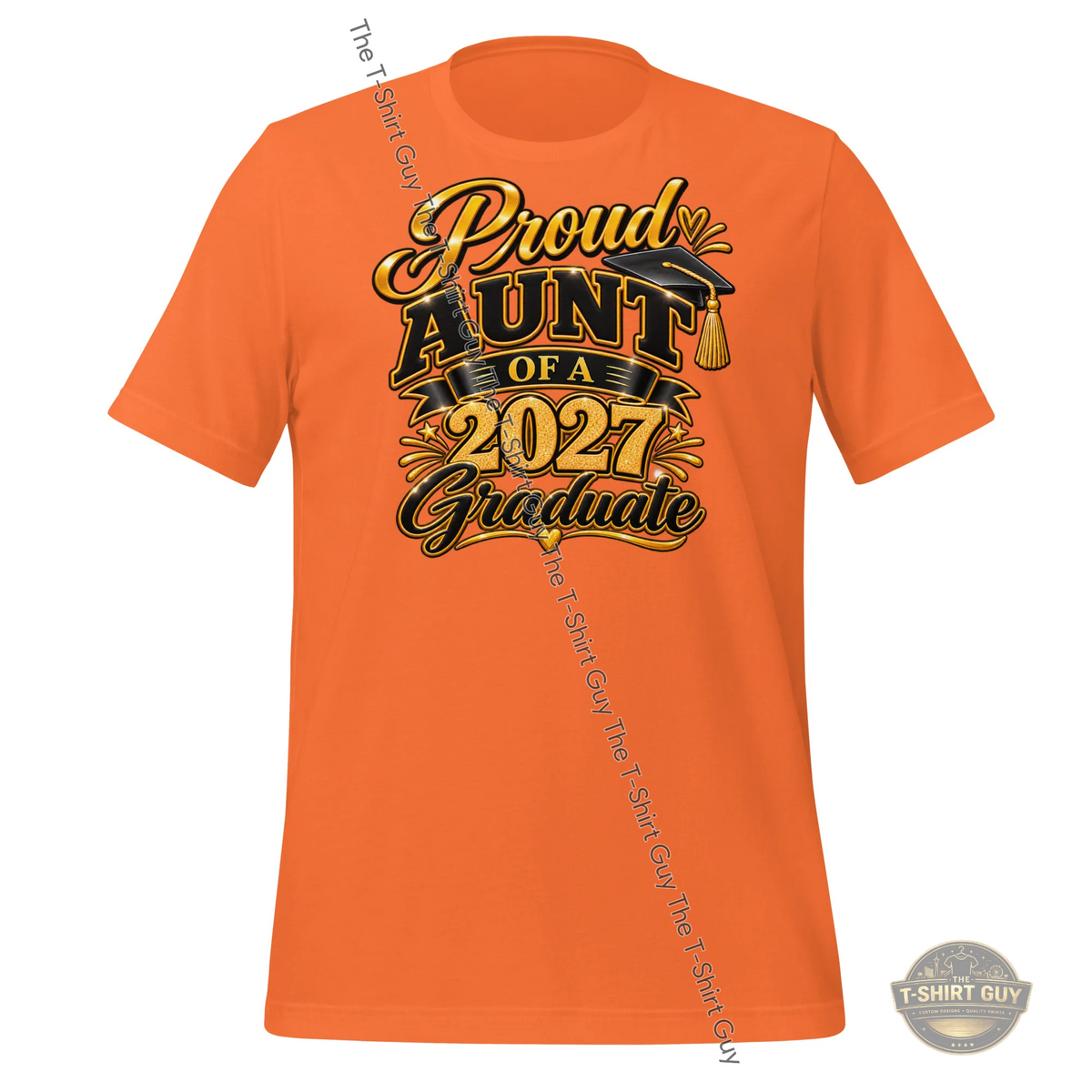 Watermarked - Proud Aunt of a 2027 Graduate Unisex t-shirt