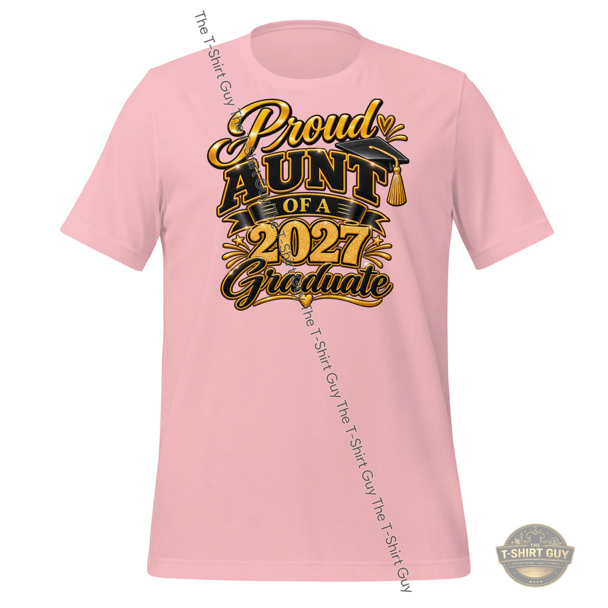 Watermarked - Proud Aunt of a 2027 Graduate Unisex t-shirt