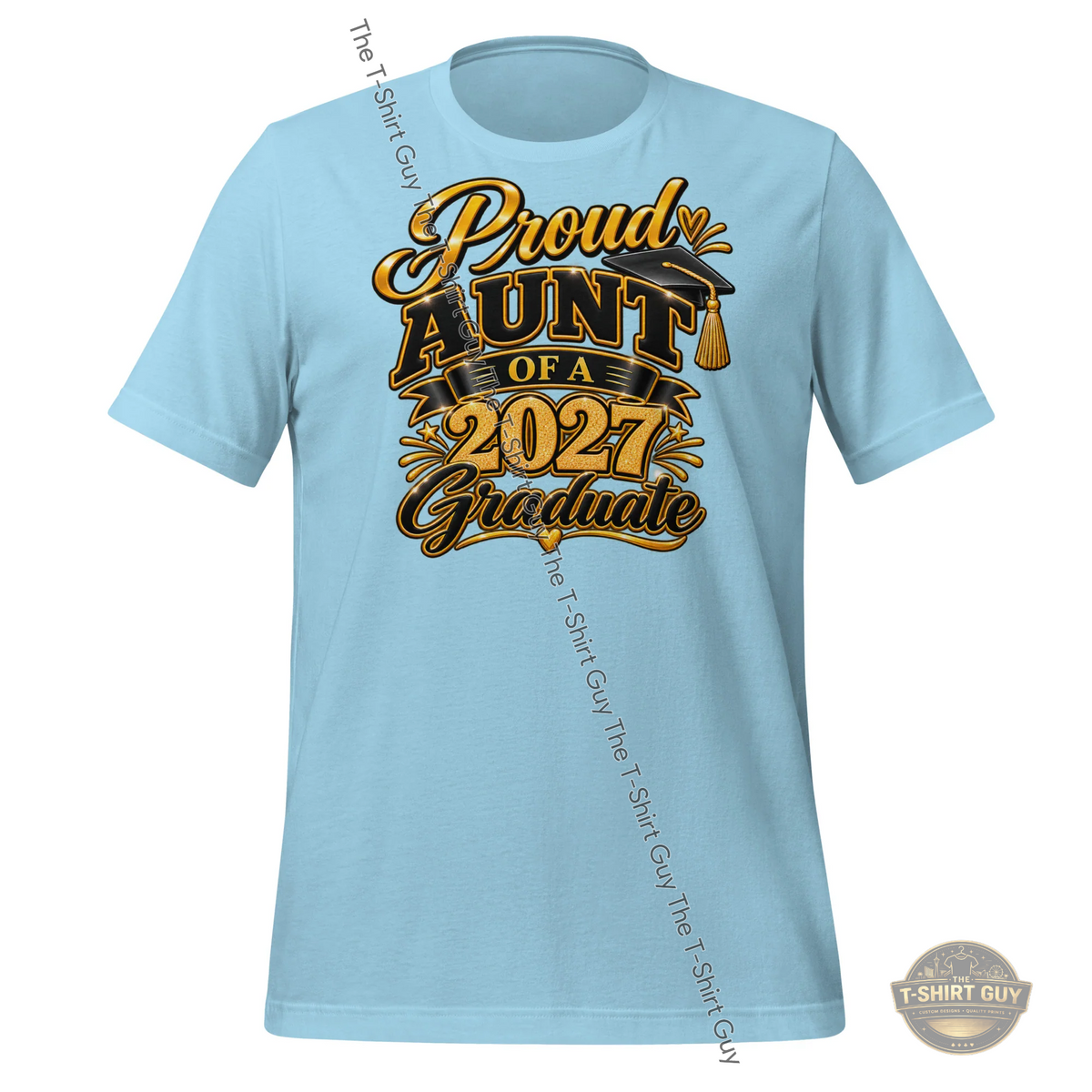 Watermarked - Proud Aunt of a 2027 Graduate Unisex t-shirt