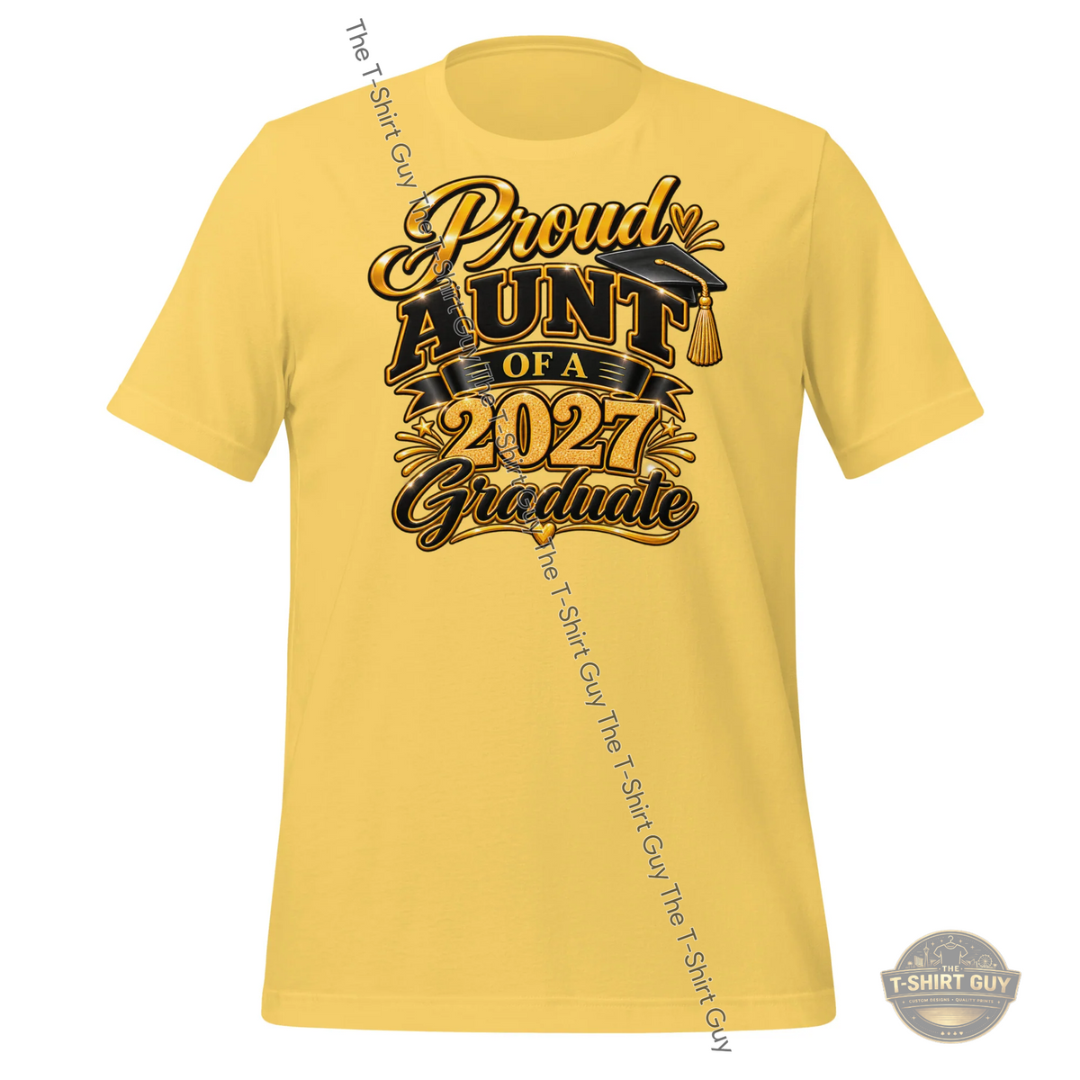 Watermarked - Proud Aunt of a 2027 Graduate Unisex t-shirt