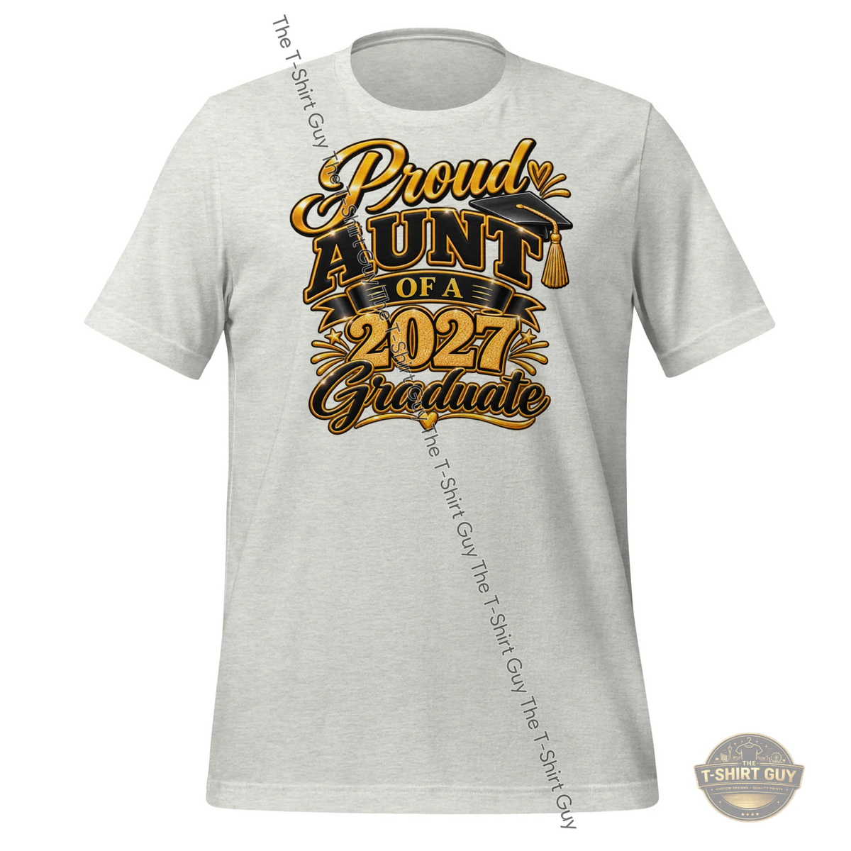 Watermarked - Proud Aunt of a 2027 Graduate Unisex t-shirt
