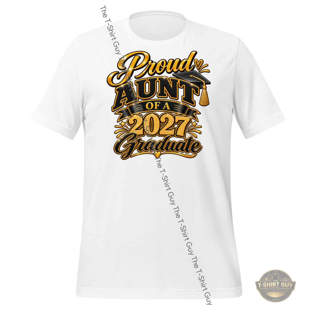 Watermarked - Proud Aunt of a 2027 Graduate Unisex t-shirt