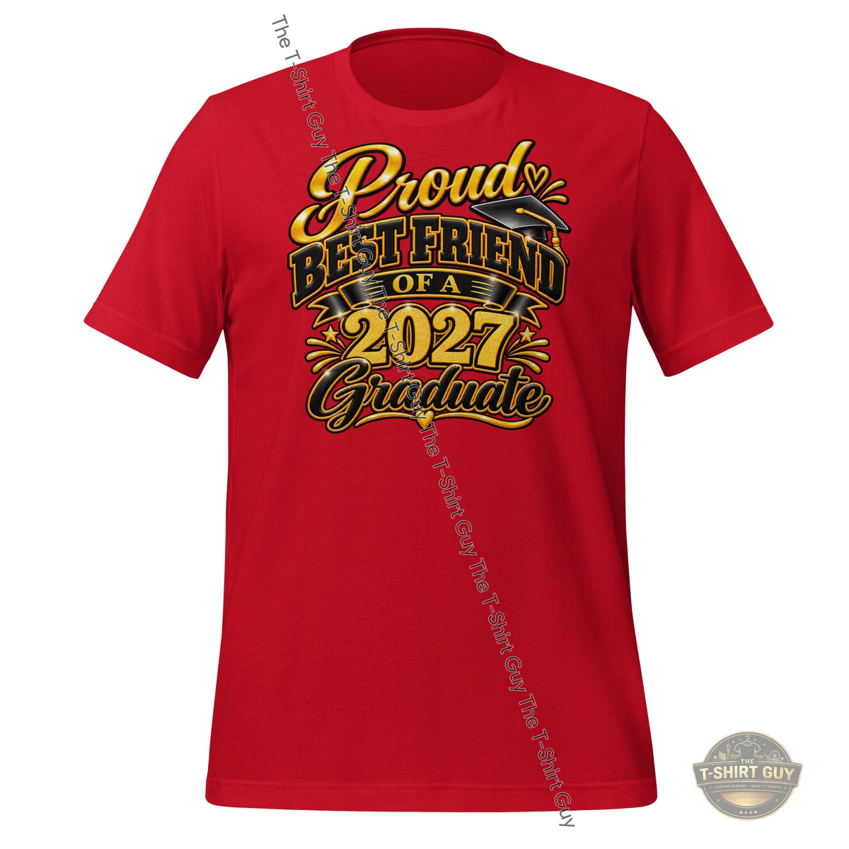 Watermarked - Proud Best Friend of a 2027 Graduate Unisex t-shirt