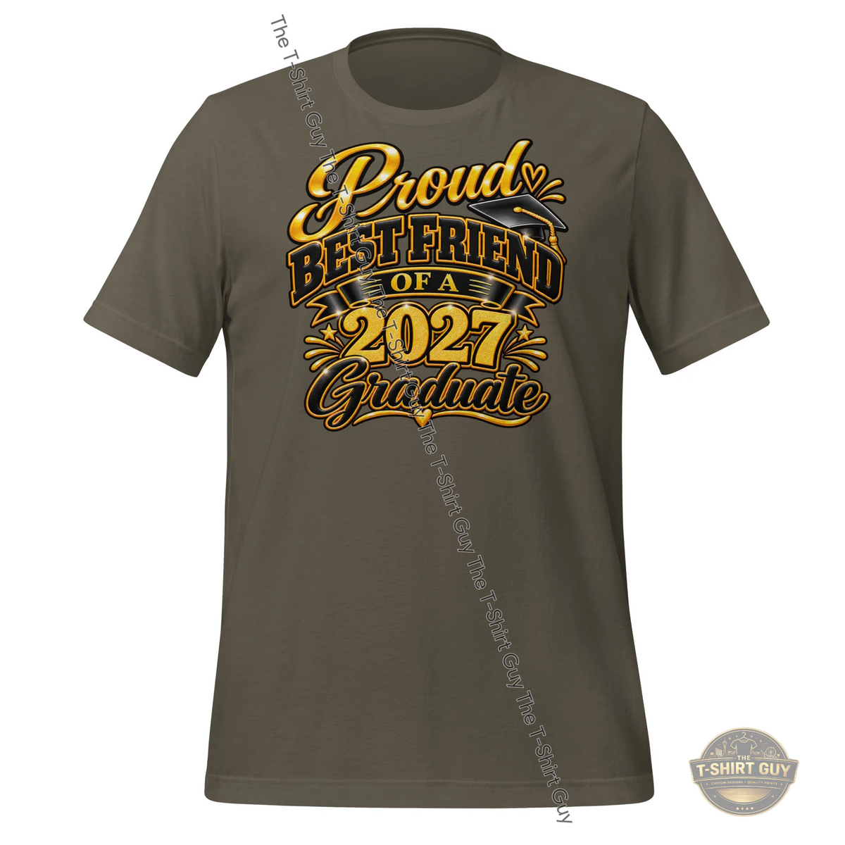 Watermarked - Proud Best Friend of a 2027 Graduate Unisex t-shirt