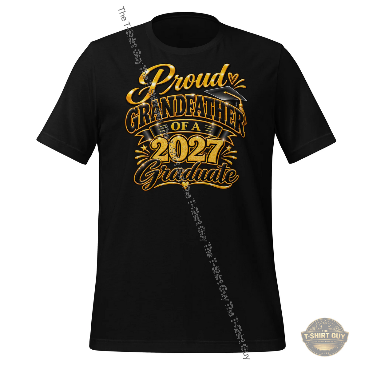 Watermarked - Proud Grandfather of a 2027 Graduate Unisex t-shirt