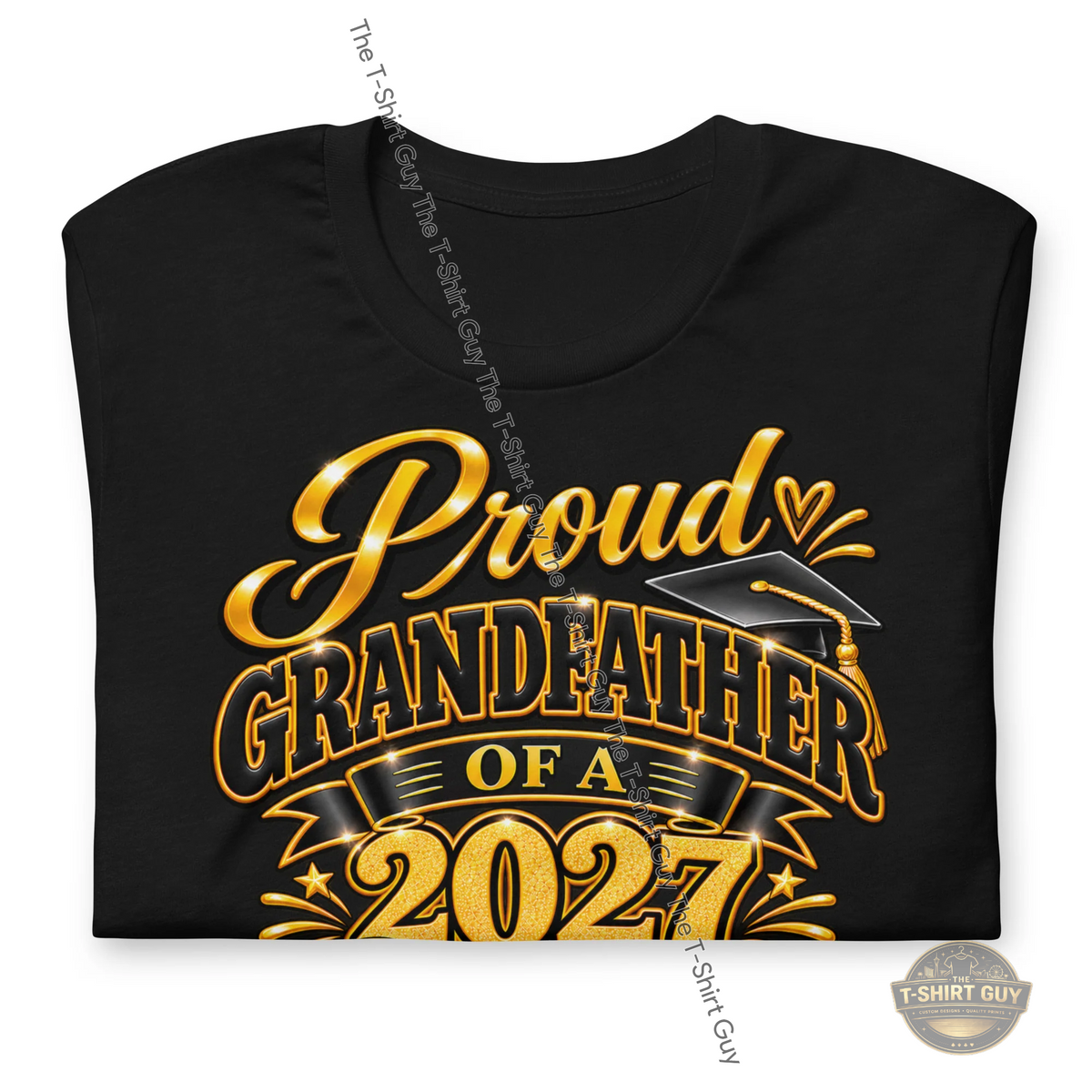 Watermarked - Proud Grandfather of a 2027 Graduate Unisex t-shirt