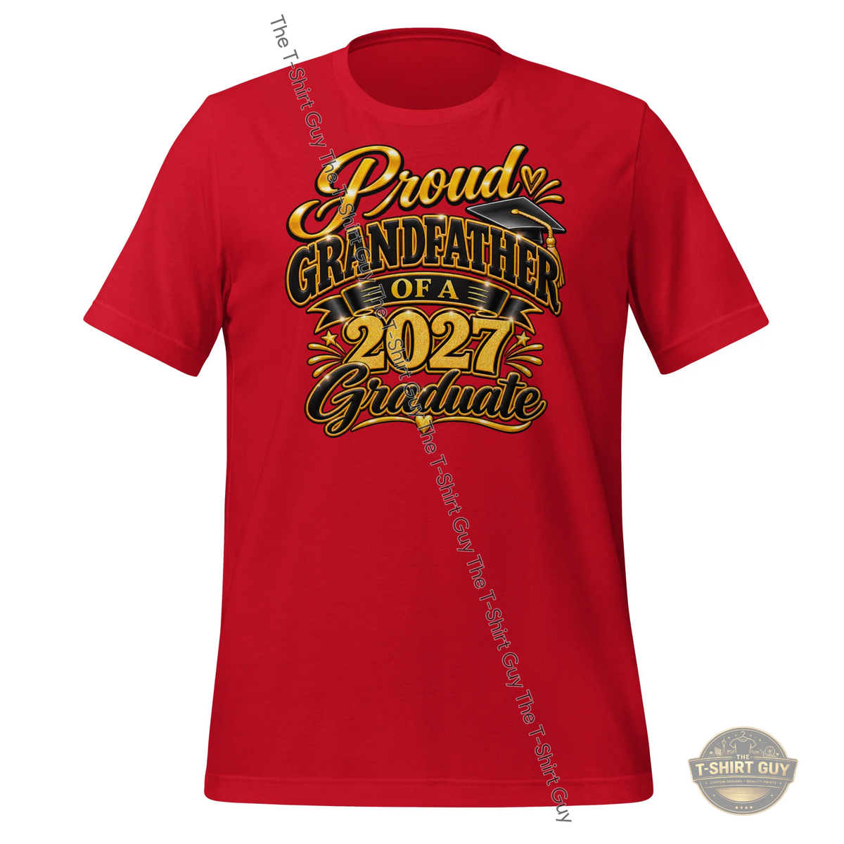 Watermarked - Proud Grandfather of a 2027 Graduate Unisex t-shirt