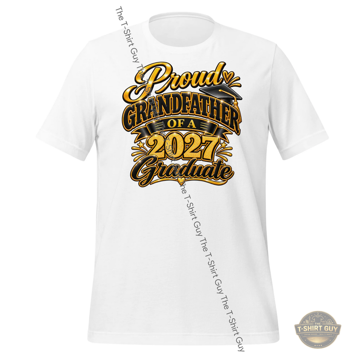 Watermarked - Proud Grandfather of a 2027 Graduate Unisex t-shirt