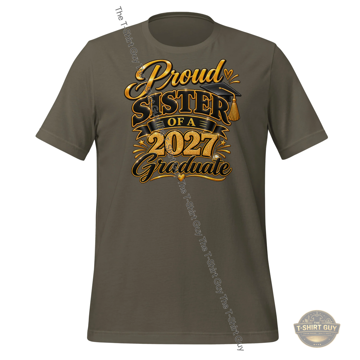 Watermarked - Proud Sister of a 2027 Graduate Unisex t-shirt