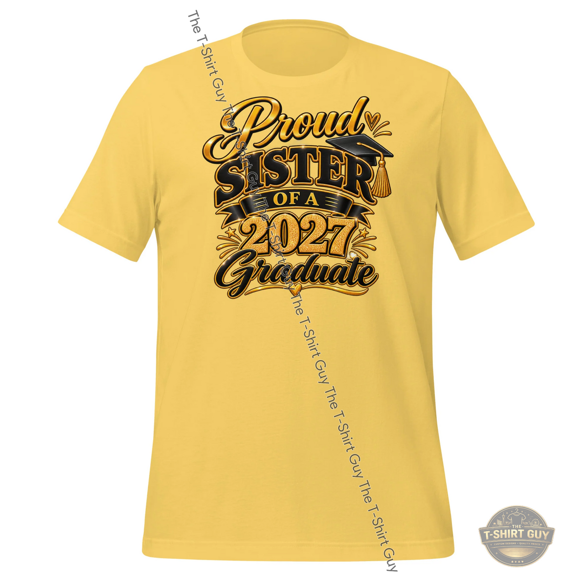 Watermarked - Proud Sister of a 2027 Graduate Unisex t-shirt